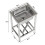 Living And Home Stainless Steel Commercial Sink with Shelf 2
