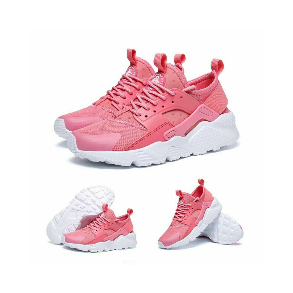 (Pink, UK 4) Men Women Running Trainer Sneakers Gym Sports Lightweight Walking Shoes UK Size