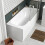 NES Home Nes Home White 1700 Shower Screen Bath Panel - Single Ended Bathtub 4