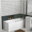 NES Home Nes Home White 1700 Shower Screen Bath Panel - Single Ended Bathtub 5
