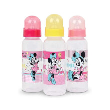 Disney Minnie Mouse 260ml Feeding Bottle For 0+Month Baby, Pack of 3's