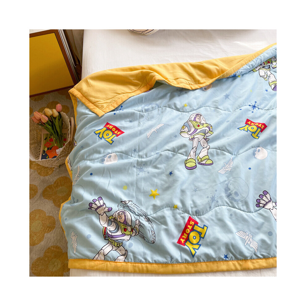 (Buzz) Summer Kids Quilt Toy Story Antibacterial Air Conditioning Blanket Gifts
