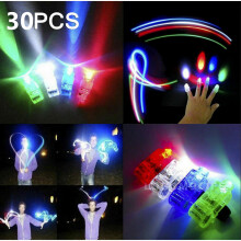 30Pcs LED Finger Lights Party Laser Finger Light Up Beam Torch Glow