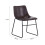 Living And Home 2pcs Leather Upholstered Luxury Dining Chairs with Metal Legs 5