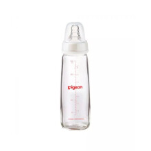 "Pigeon Glass Feeding Bottle K-8 240 mL 00280: Safe and Hygienic Baby Feeding with Durable Glass Construction"
