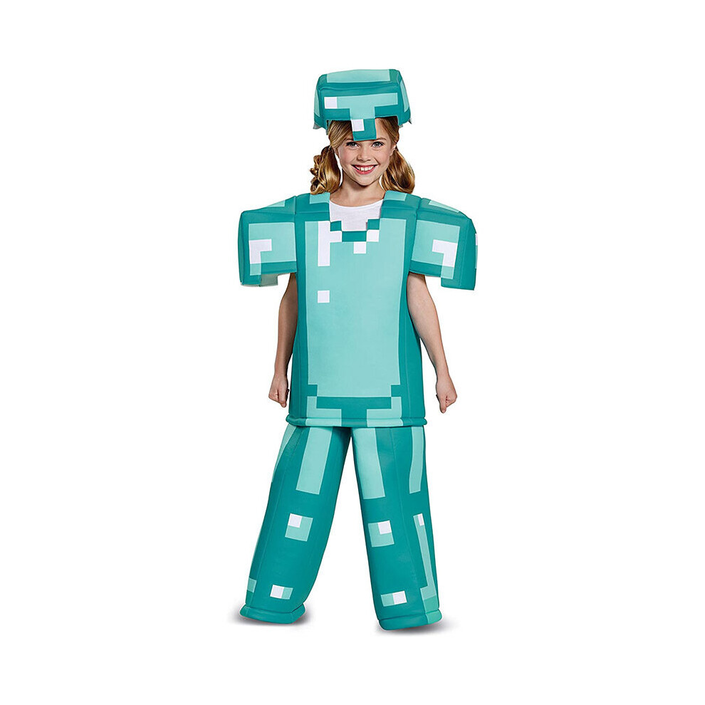Amelie (L) Halloween My World Minecraft Diamond Armor Series Cosplay Game Character Performance Clothing