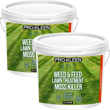 (2) Pro-Kleen 4-in-1 Lawn Feed Weed & Moss Killer 2.5kg