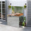 Living And Home Large Galvanized Feed Storage Bin with Two Compartments 1