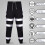 (XL, Black) Mens High Visibility Safe Work Reflective Trousers 6