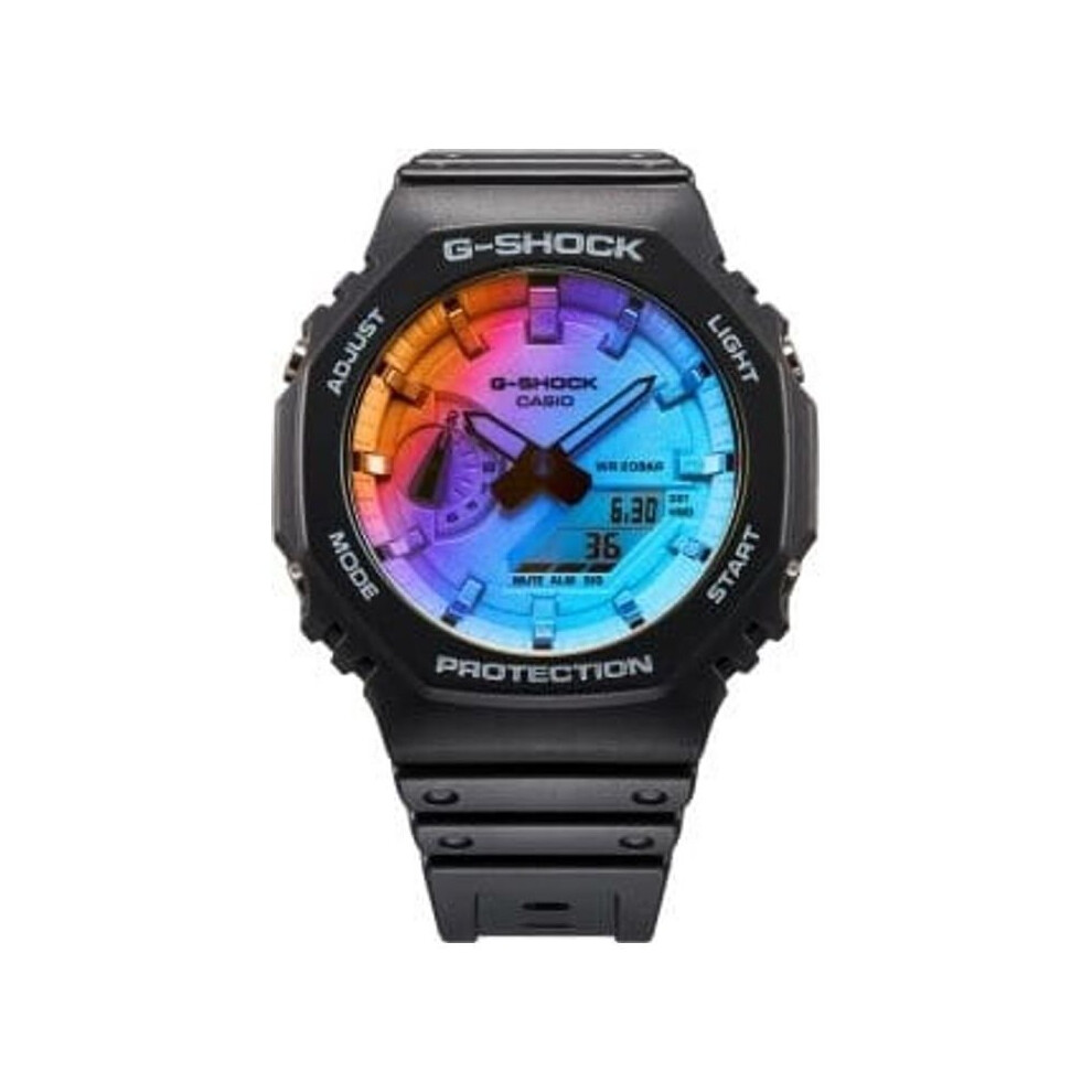 G-SHOCK Men's Analog- Digital Blue Dial Watch GA-2100SR-1ADR