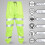 (L, Neon Green) Mens High Visibility Safe Work Reflective Trousers 6