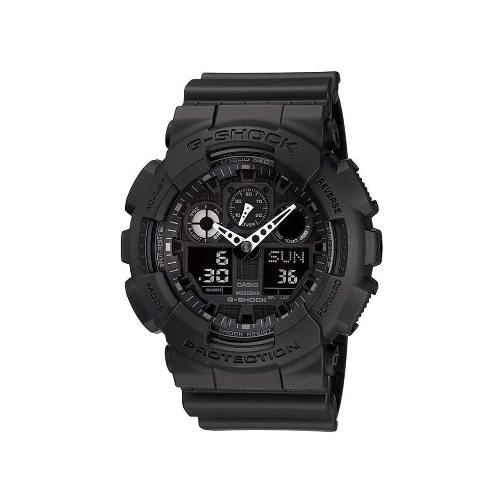 G-SHOCK Men's VERSUS FIRE ISLAND Round Shape Synthetic Analog & Digital Wrist Watch - Black - GA-100-1A1DRR