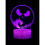 (Nightmare Before Christmas) 3D Optical Illusion LED Night Light for Kids 3