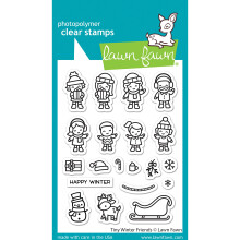 LAWN FAWN Clear Stamps 3""""X4""""-Tiny Winter Friends White