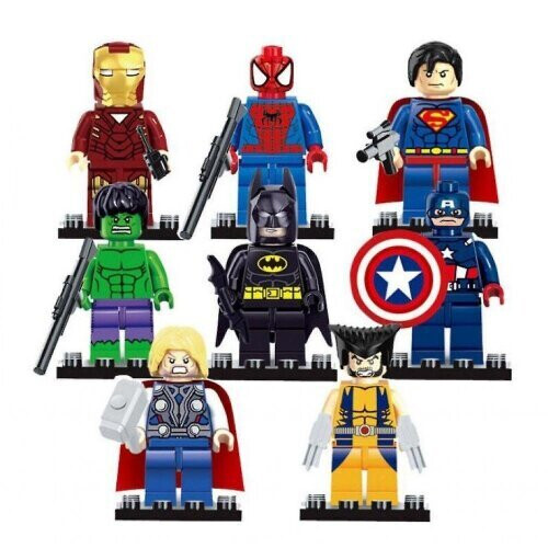 8 Pcs Marvel Avengers Super Hero Comic Mini Figures Dc Minifigure Gift Fits Lego 2
