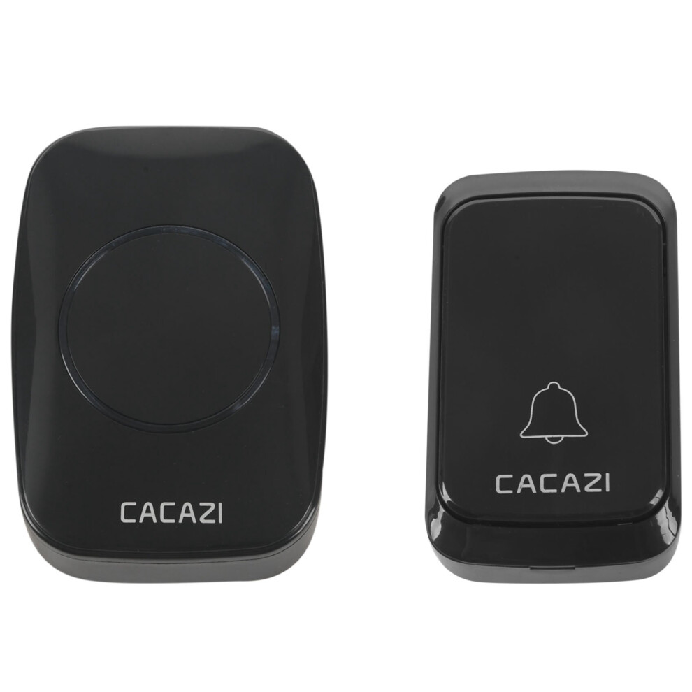 Cacazi Waterproof Wireless Doorbell Dc Battery-Operated 300M Remote Led Flashing Light Smart Home Cordless Doorbell