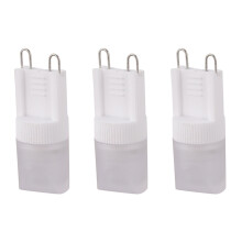 3-Pack G9 LED Bulbs 1W Warm White 3500K, 120 Beam, 220-240V AC, High-Power Ceramic+PC Spot Light