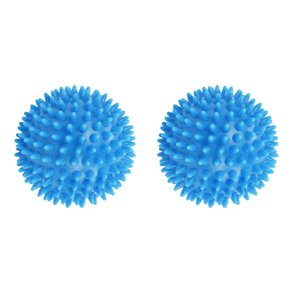 2X Spiky Massage Ball, Hard Stress Ball 7.5cm for Fitness Sport Exercise (Sky Blue) 