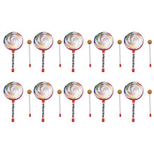 10X Kids Percussion Lollipop Drum, 6Inch