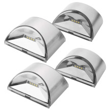 4PCS Solar Light Outdoor Wall Sconce Garden Waterproof Sunpower Lamp for House Front Door Outside Patio Fence
