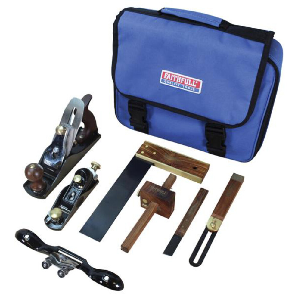 Faithfull FAICARPBAG Carpenters Tool Set of 7 Piece