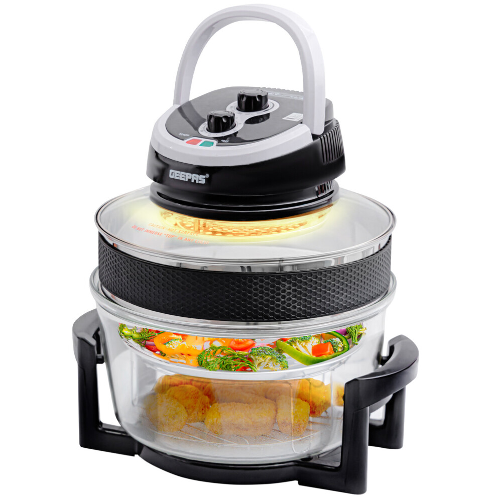 GEEPAS 1400W Turbo Halogen Oven | 17L Convection Oven Air Fryer