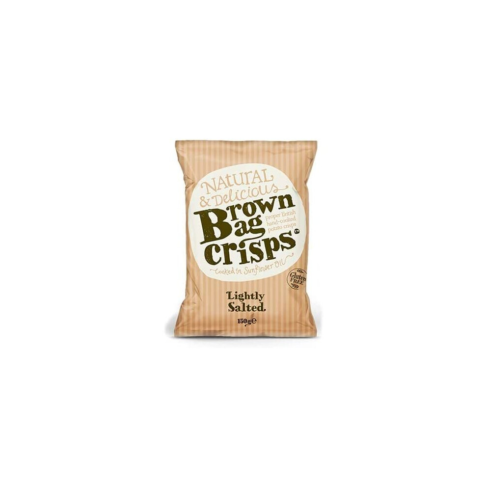 Brown bag crisps Lightly Salted 150g (Pack of 10)