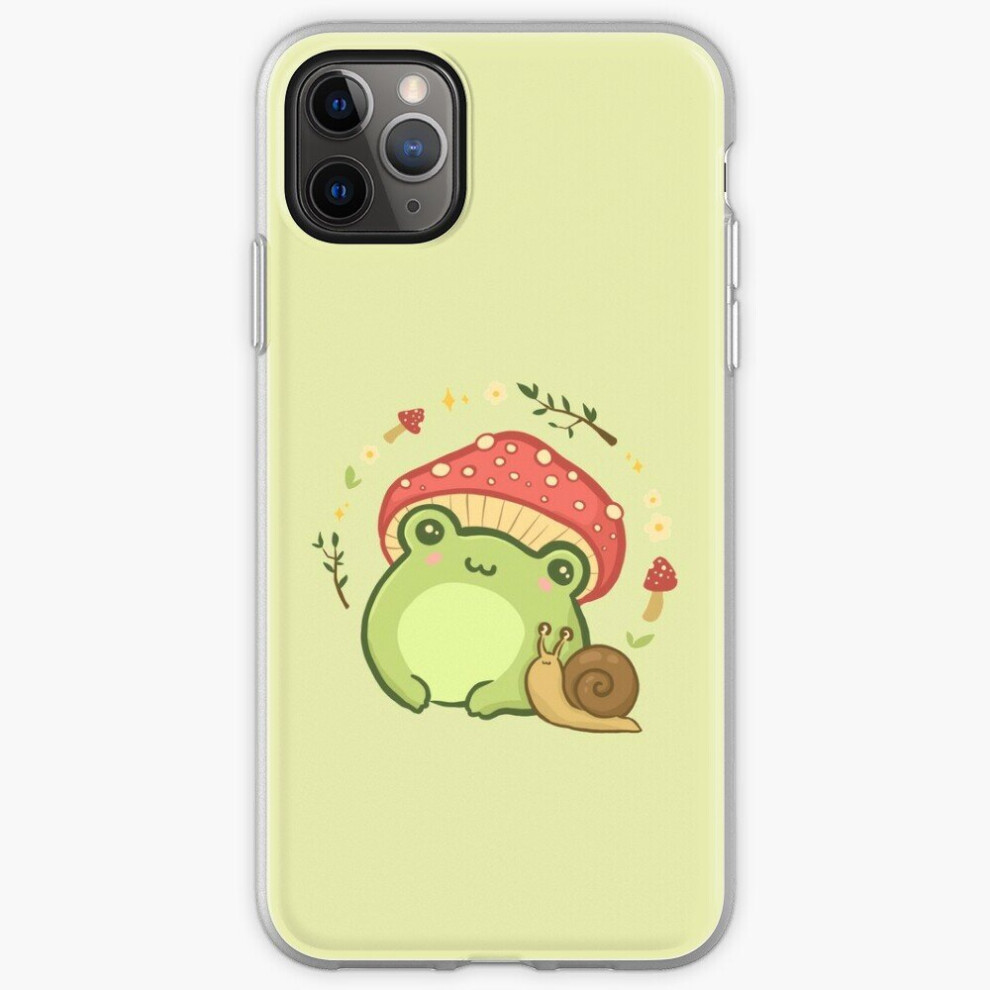 Phone Case Super Cute Kawaii Frog With Toadstool Mushroom Snail Cottagecore For Iphone Samsung 14 13 12 11 Plus Pro Max Galaxy S23 S22 Ultra Note 20 8671829746756