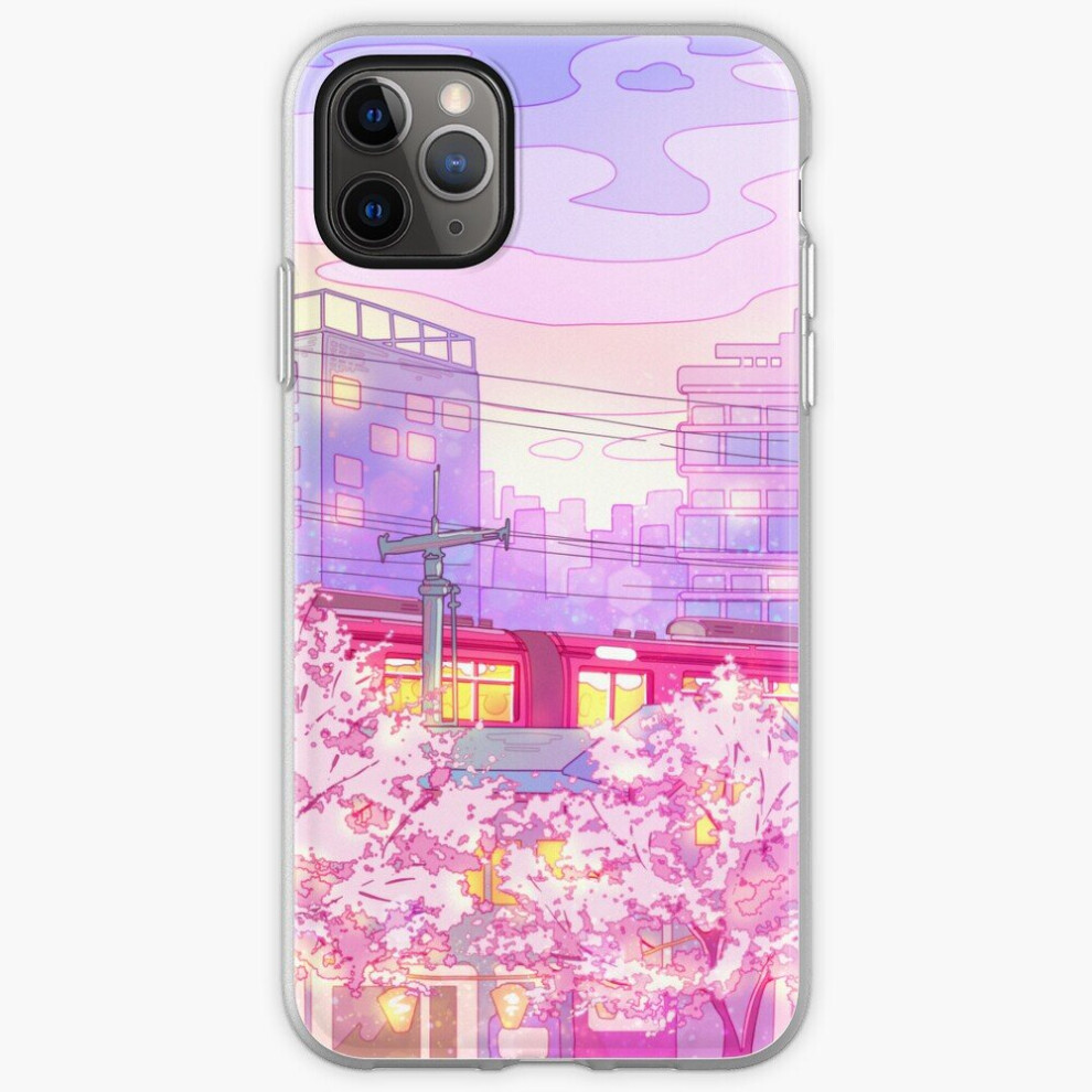 Phone Case The Tokyo City, Train And The Sunset For Iphone Samsung 14 13 12 11 Plus Pro Max Galaxy S23 S22 Ultra Note 20 10 Purple 8671829713543