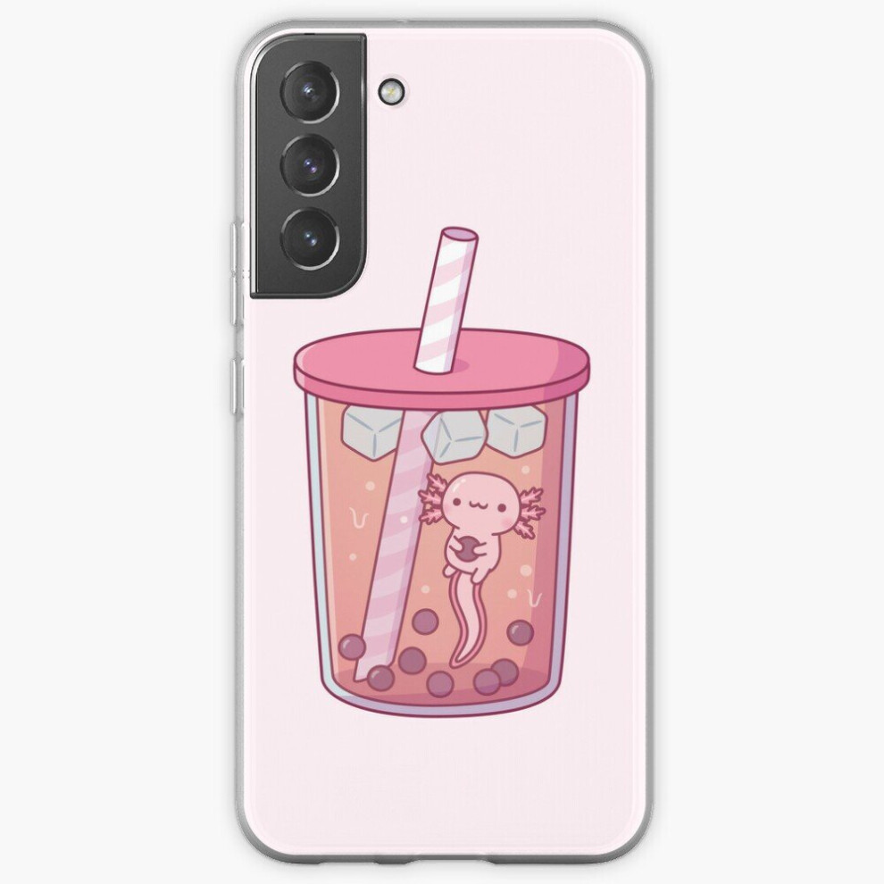 Phone Case Cute Axolotl Swimming In Bubble Tea for iPhone Samsung
