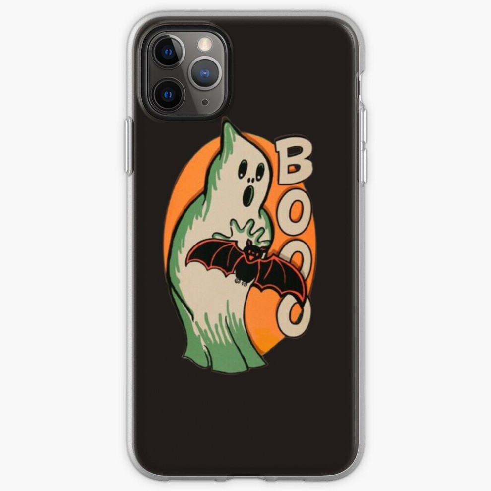Phone Case Halloween Ghost Scares Bat With Boo! For Iphone Samsung 14 13 12 11 Plus Pro Max Galaxy S23 S22 Ultra Note 20 10 8671829696754
