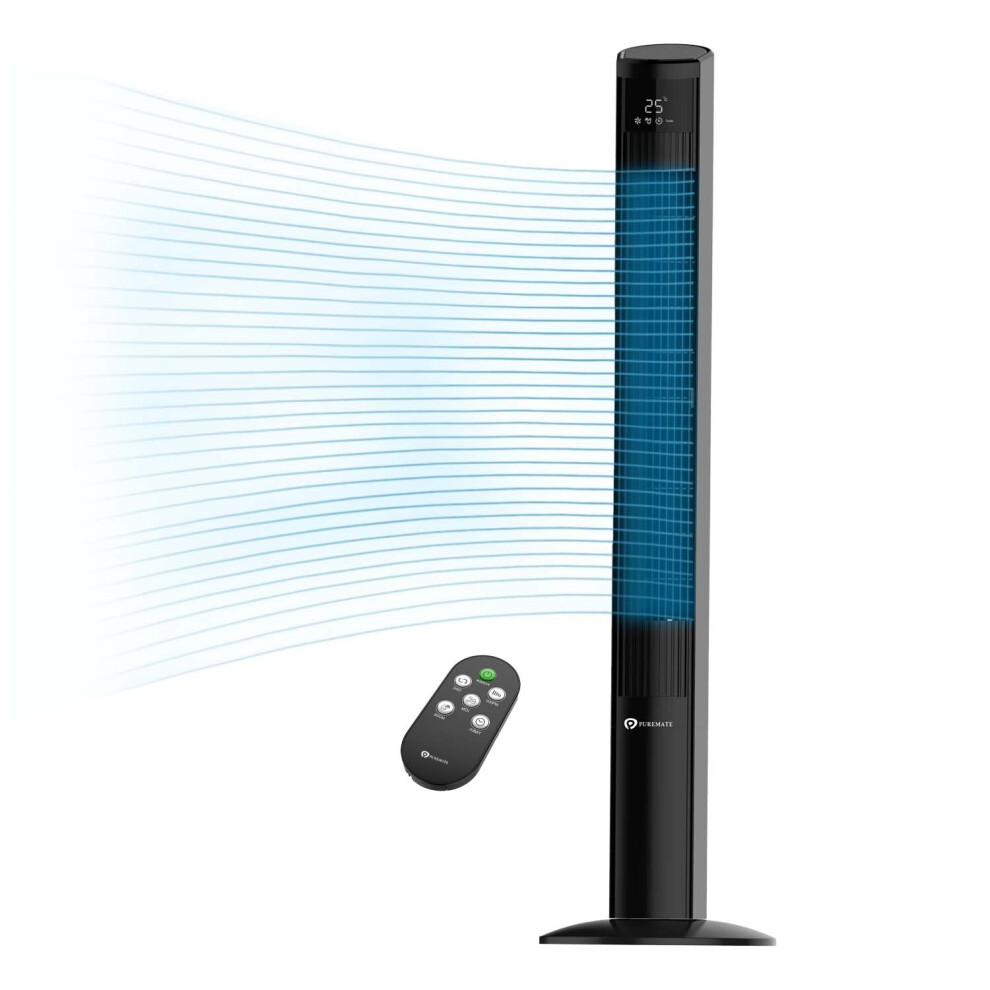 47" Oscillating DC Tower Fan with Air Purifier & ECO mode