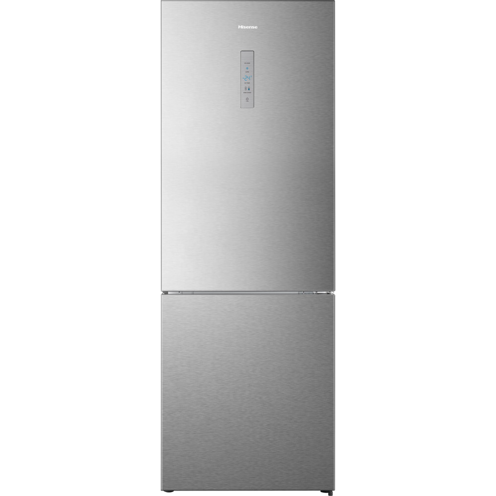 Hisense 60/40 Frost Free Fridge Freezer - Stainless Steel - E Rated