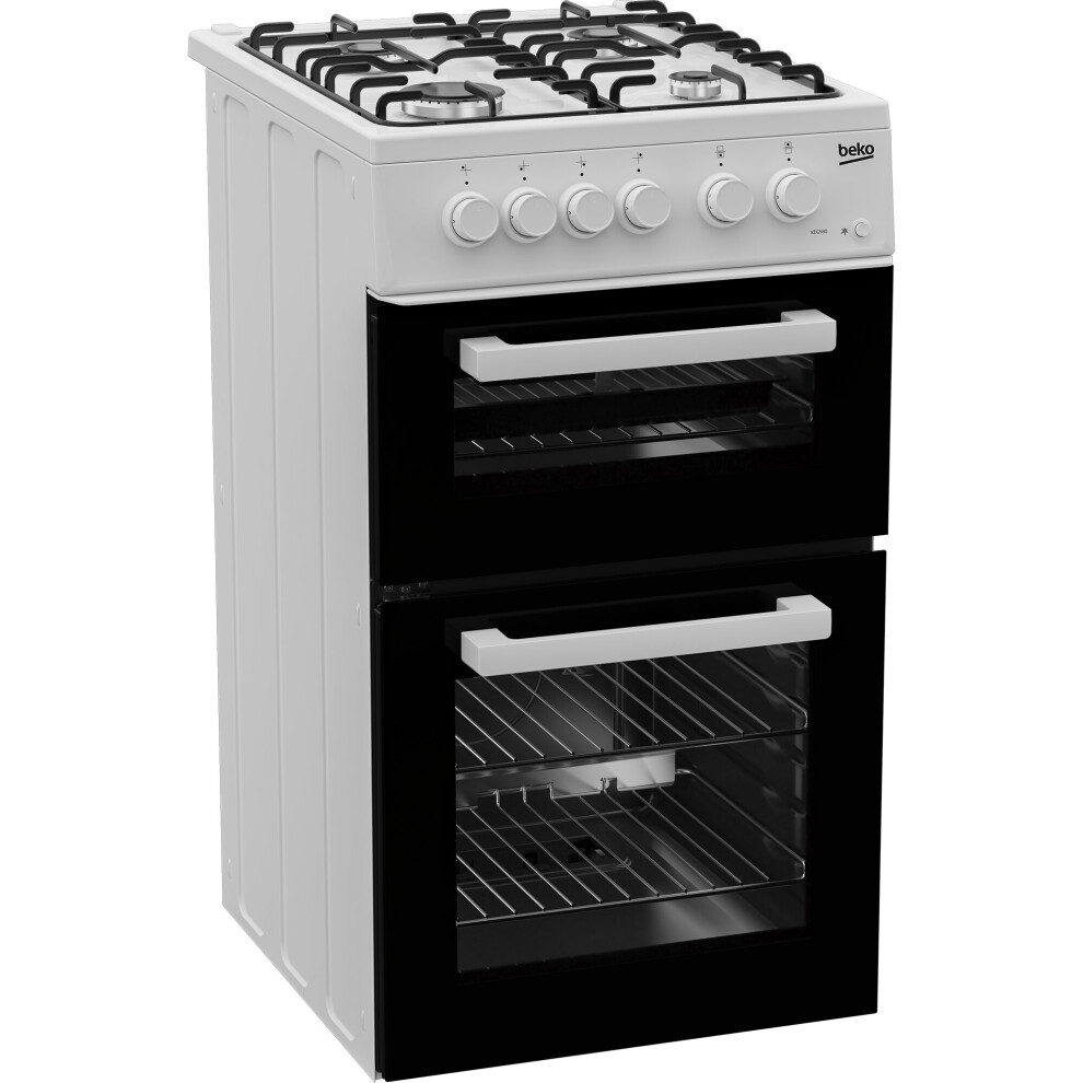 Beko Gas Cooker - White - A+ Rated