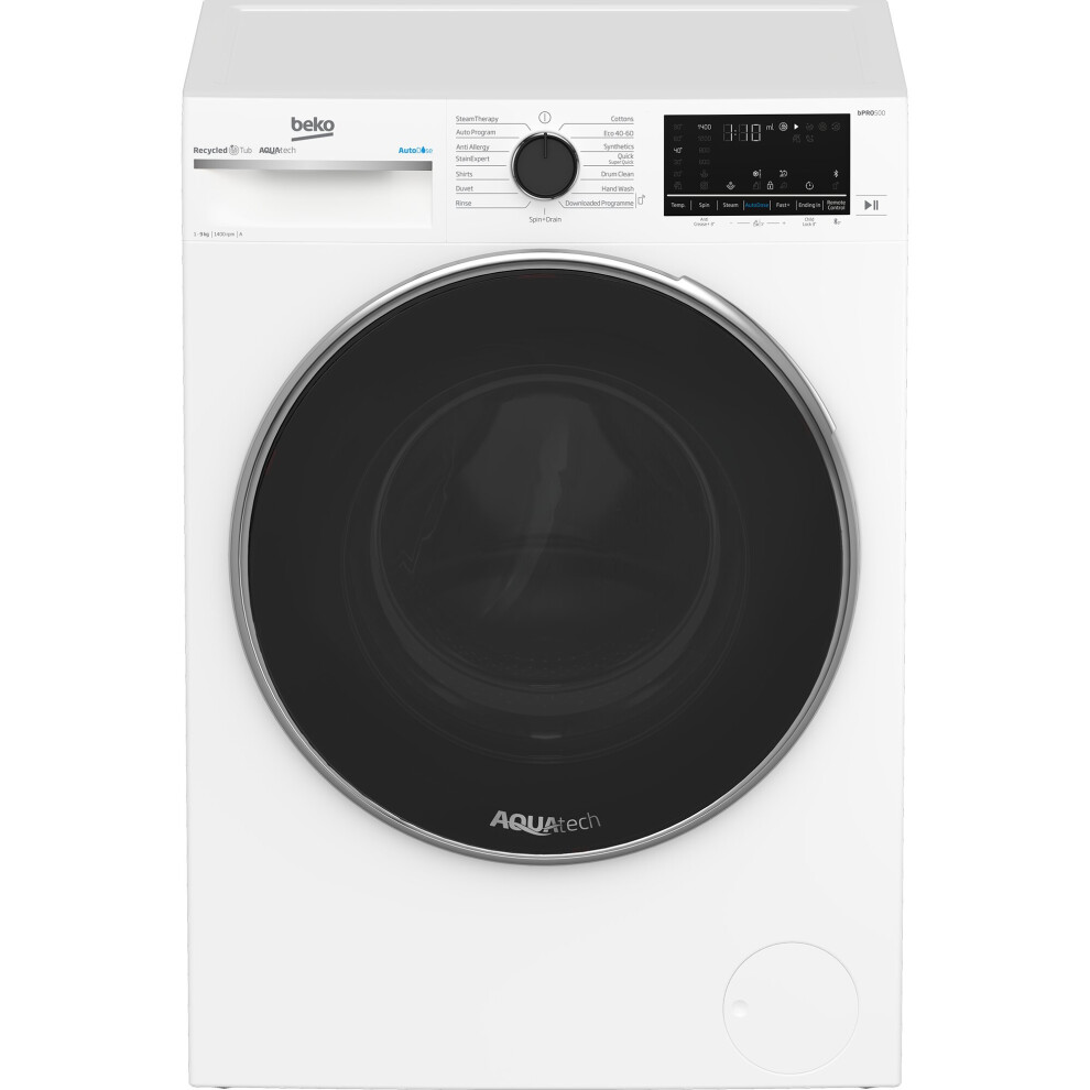 Beko Aquatech RecycledTub B5W5941DW 10kg Washing Machine with 1400 rpm - White - A Rated