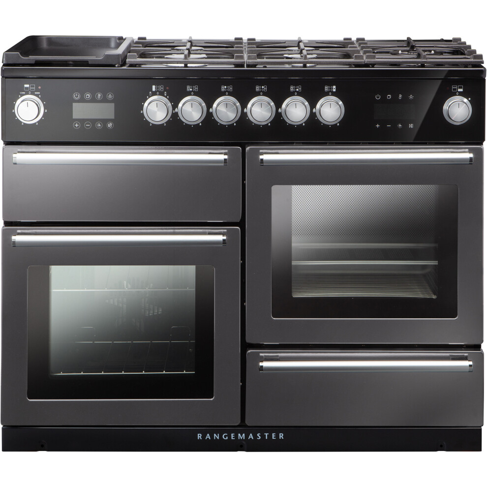 Rangemaster Nexus Steam 110cm Dual Fuel Range Cooker - Slate - A Rated