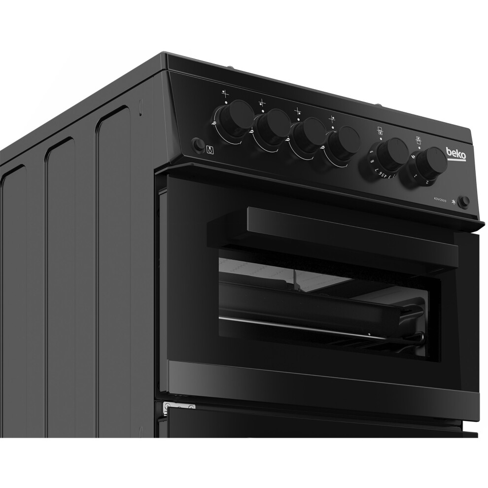 Beko Gas Cooker - Black - A+ Rated