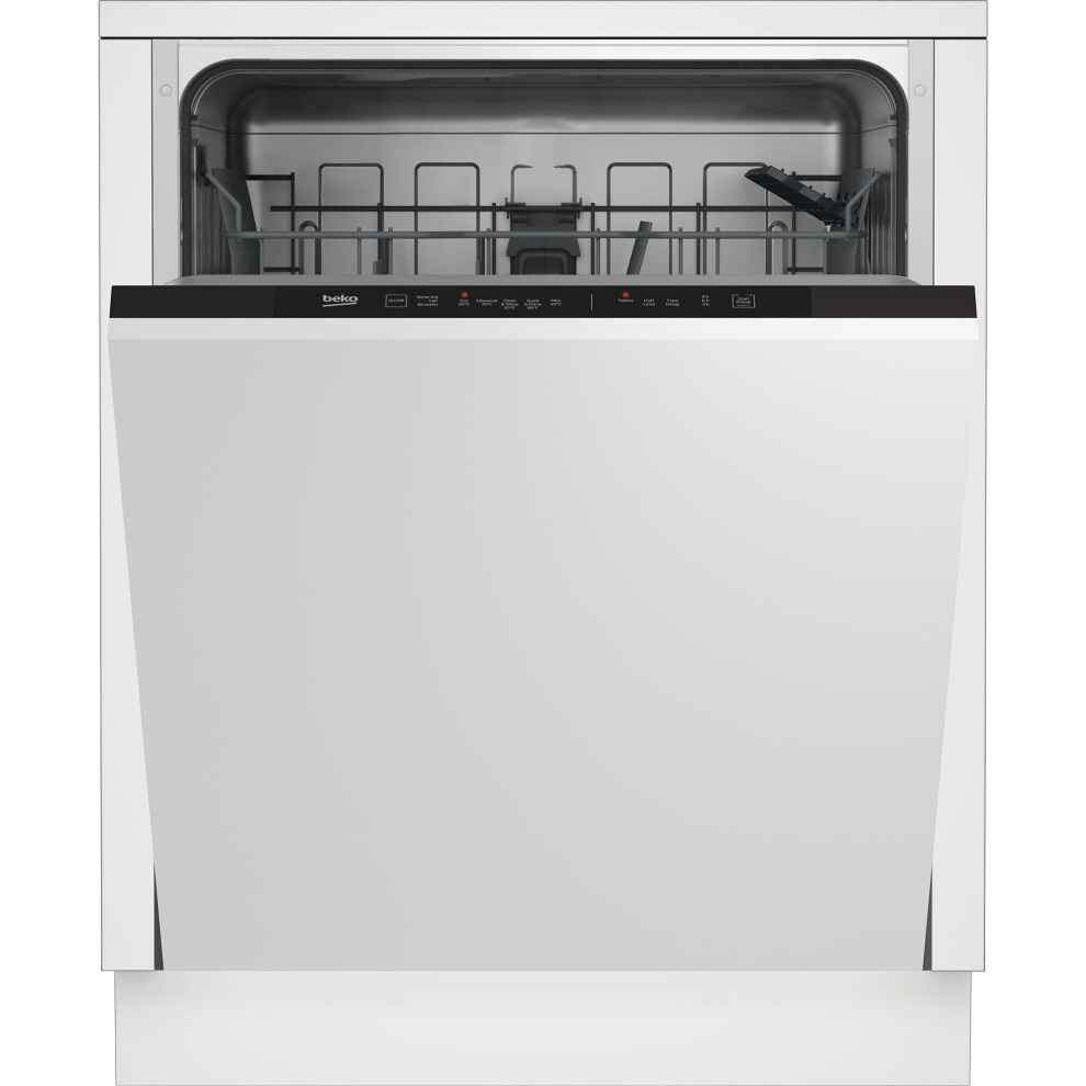 Beko Fully Integrated Standard Dishwasher - Black with Fixed Door Fixing Kit - E Rated