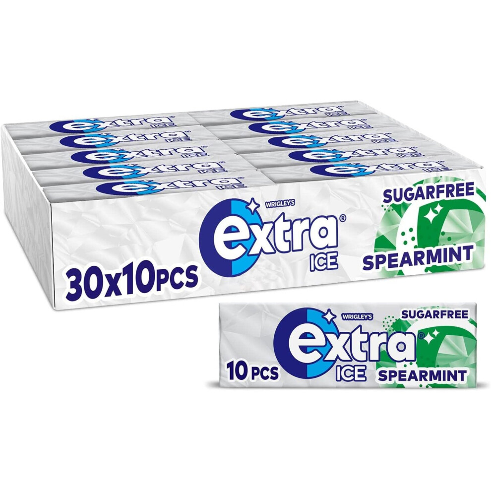 Wrigley's Extra Spearmint flavoured Chewing Gum 30 Packs of 10 Pieces