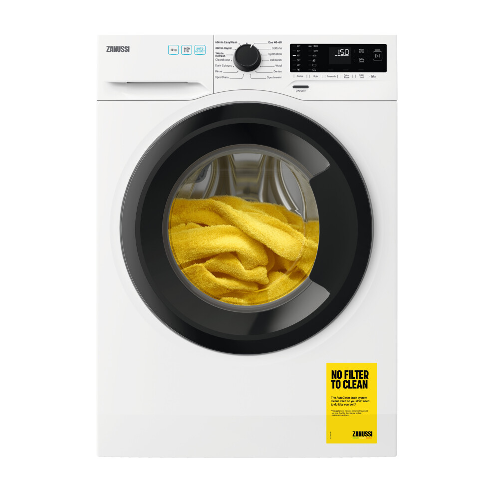 Zanussi ZWF142F1DG 10kg Washing Machine with 1400 rpm - White - A Rated