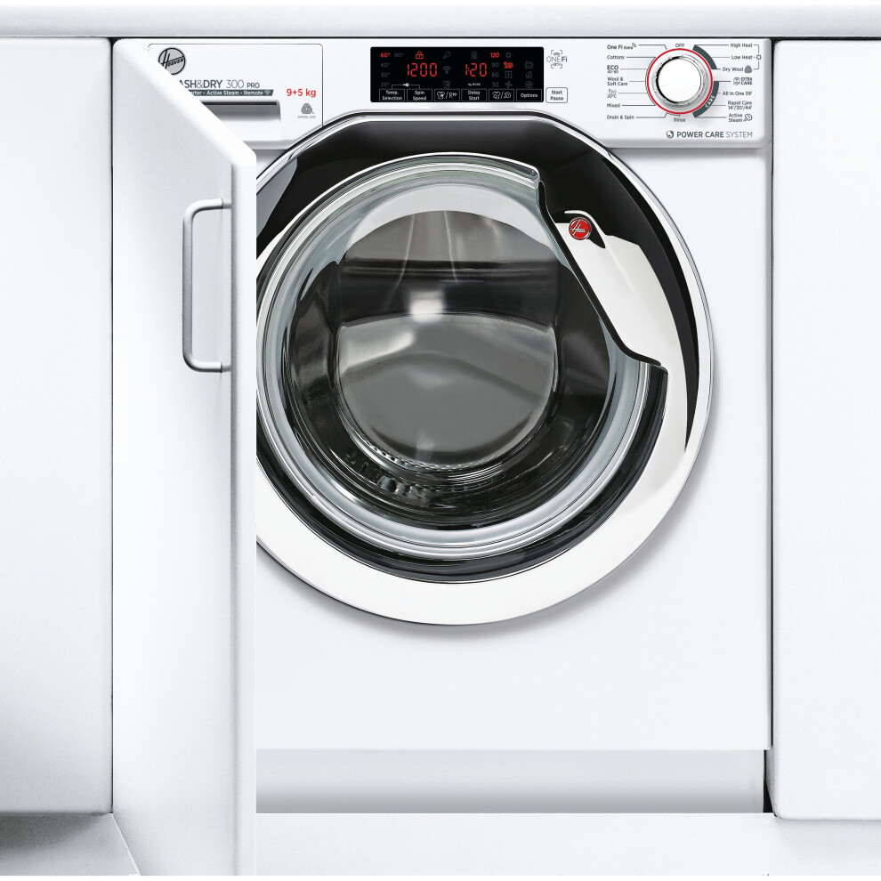 Hoover H-WASH&DRY 300 PRO Integrated 9Kg / 5Kg Washer Dryer - White - D Rated
