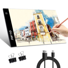 GLIME LED A4 Light Box Tracing Tattoo Board Ultra Thin Display Light Pad Brightness Adjustable Drawing Board Stencil for Artist Diamond Art Sketch Po