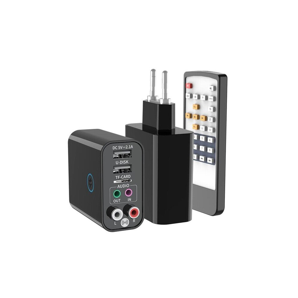 Bakeey K16 Bluetooth V5.0 Audio Transmitter Receiver 2Rca Aux Wireless Audio Adapter Support Tf Card & Usb Flash Drive App Remote Control Usb Wall Ch 6900088667642