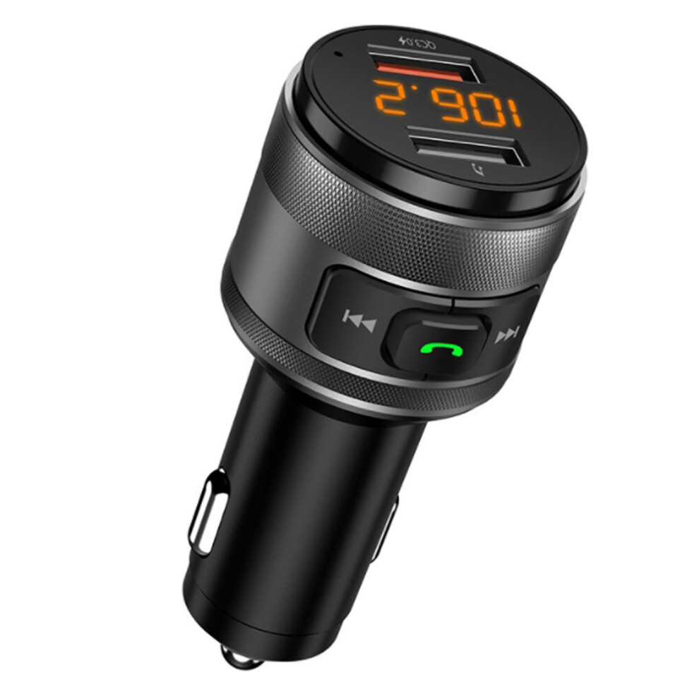 Bakeey Qc3.0 Dual Usb Led Display Bluetooth Fm Transmitter Car Charger Mp3 Player For Iphone 8Plus Xs 11Pro Huawei P30 Pro Mate 30 5G S10+ 6900057042838