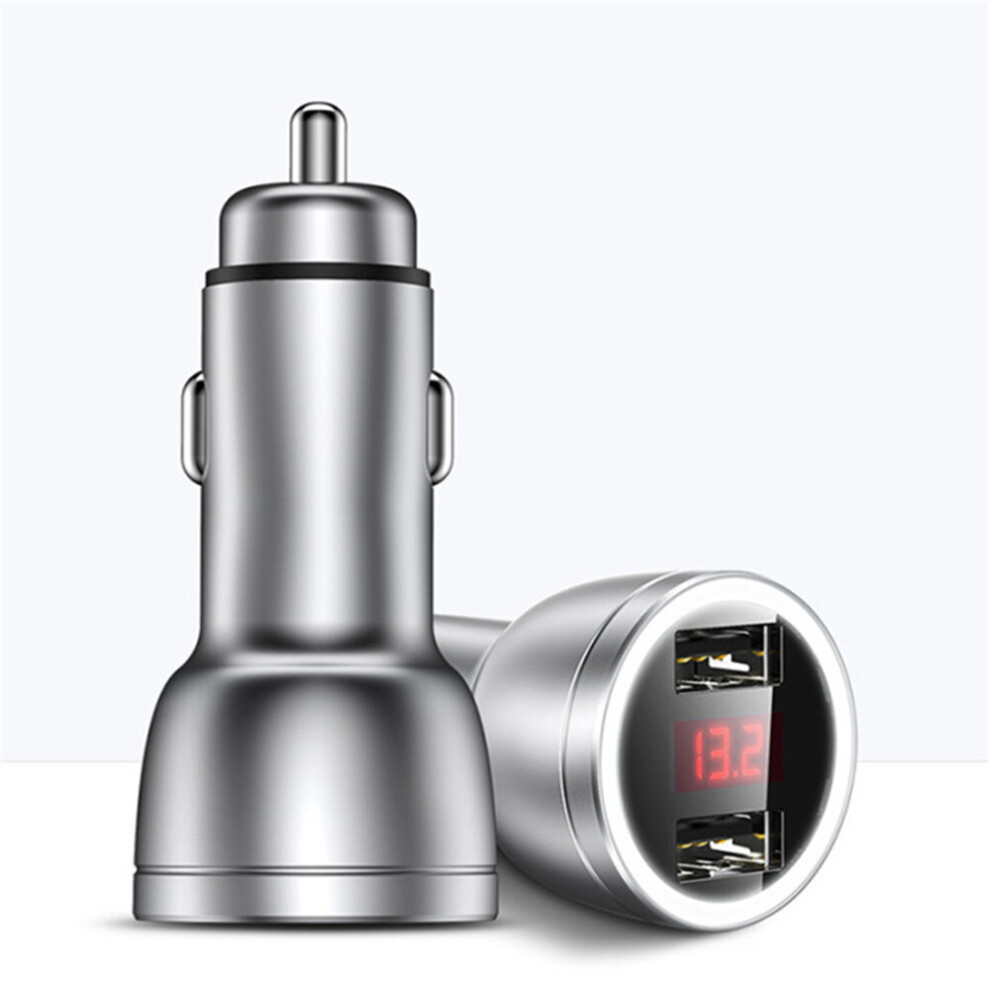 Bakeey 3.4A Dual Usb Led Display Fast Charging Usb Car Charger For Iphone 8Plus Xs 11Pro Huawei P30 Pro Mate 30 5G 9Pro 5G 3596055864539