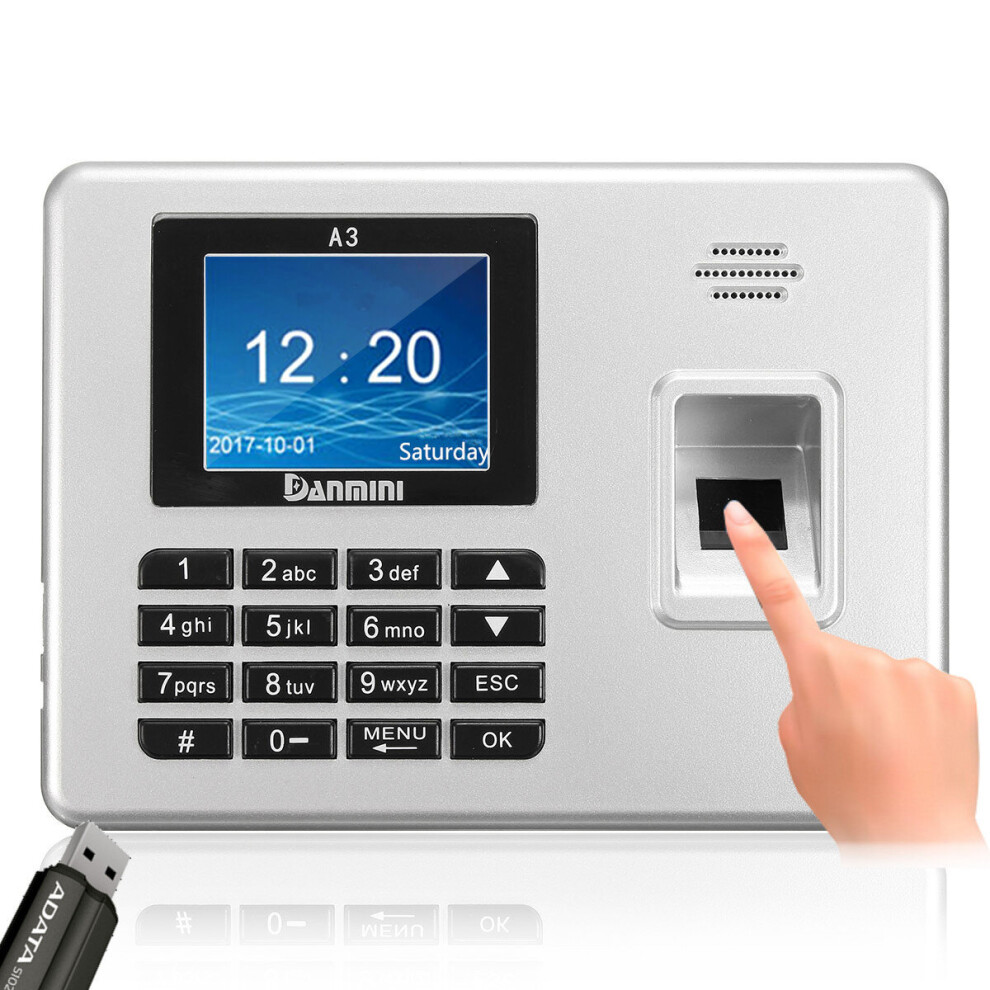 Danmini 2.8Inch Tft Biometric Fingerprint Password Access Attendance Time Clock 193571195579