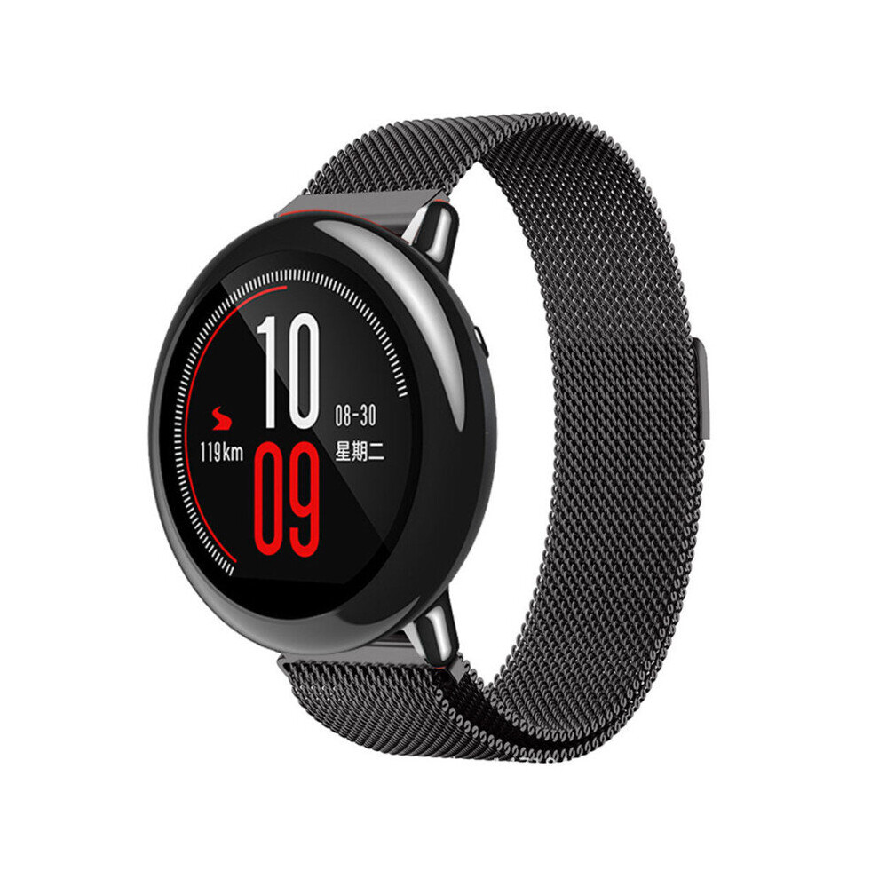 22Mm Milanese Magnetic Stainless Steel Bracelet Strap Watch Band For Xiaomi Huami Amazfit Silver 008589307220