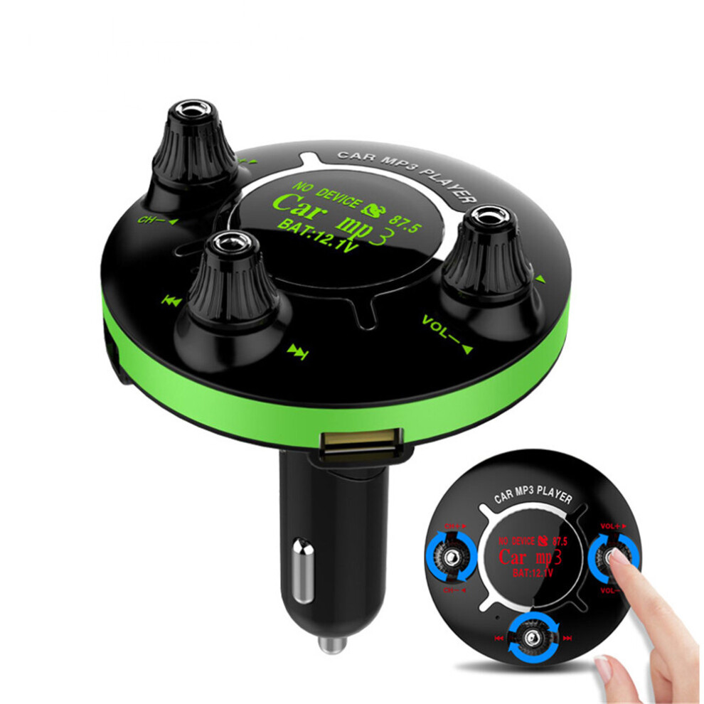 Bakeey 2.1A 3.5Mm Aux Dual Usb Digital Display Bluetooth Fm Transmitter Fast Charging Usb Car Charger For Iphone 8Plus Xs 11Pro Huawei P30 S10+ 738944143223