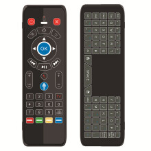 T16+M 2.4G Wireless Backlit Gyroscope Voice Remote Control IR Learning Mini Keyboard Touchpad Air Mouse Airmouse for Google Assistant TV Box Mini PC