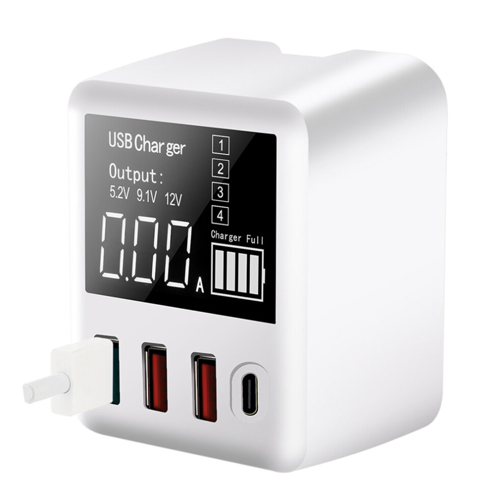 Bakeey 30W 4 Port Usb Charger 18W Usb C Pd3.0 Power Delivery Qc3.0 Quick Charge Digital Display Usb Charging Station For Iphone 11 Se 2020 For Samsun 6900073693656